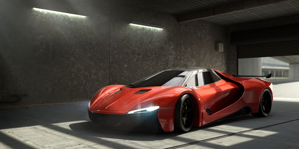 Carro mais caro do mundo - foto de um carro esportivo estacionado na garagem