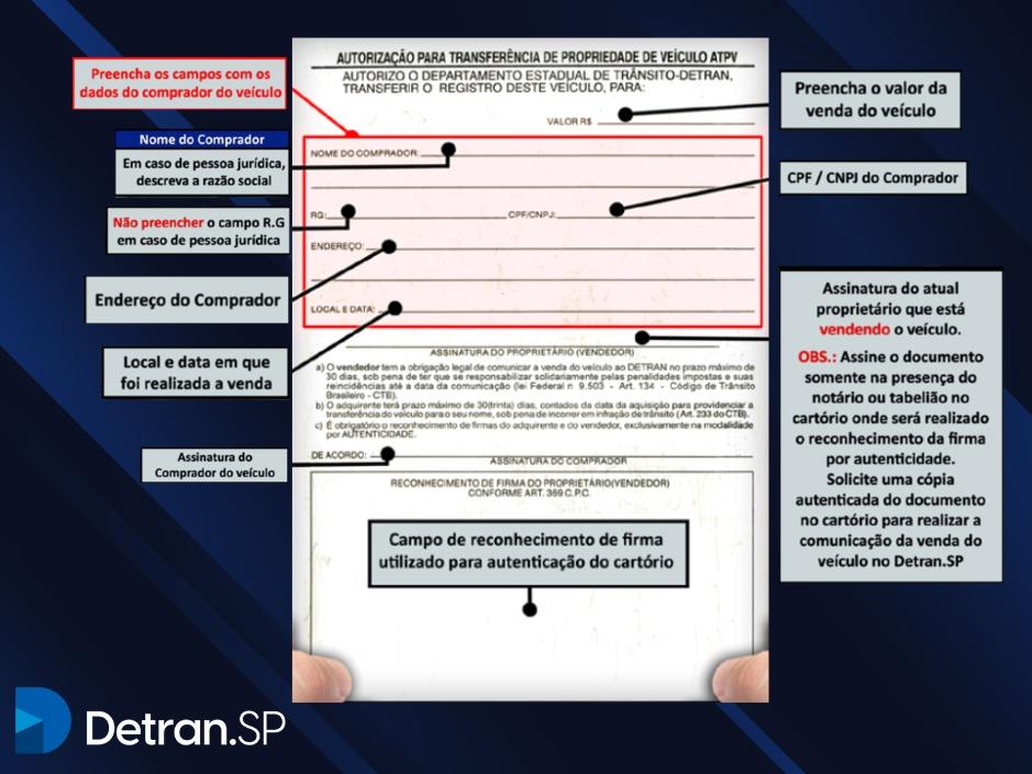 Verso do CRV em papel