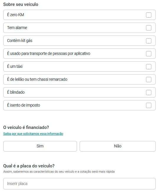 infos do veiculo seguro Como usar o simulador de seguro auto na Minuto Seguros